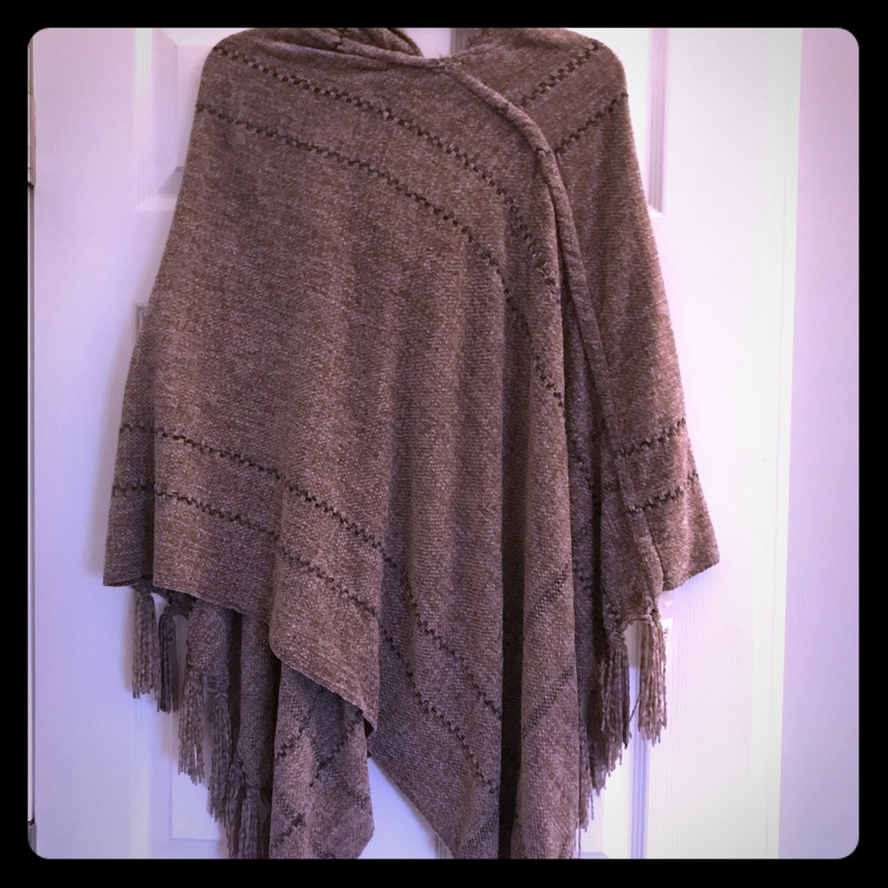 Hooded Chenille Poncho